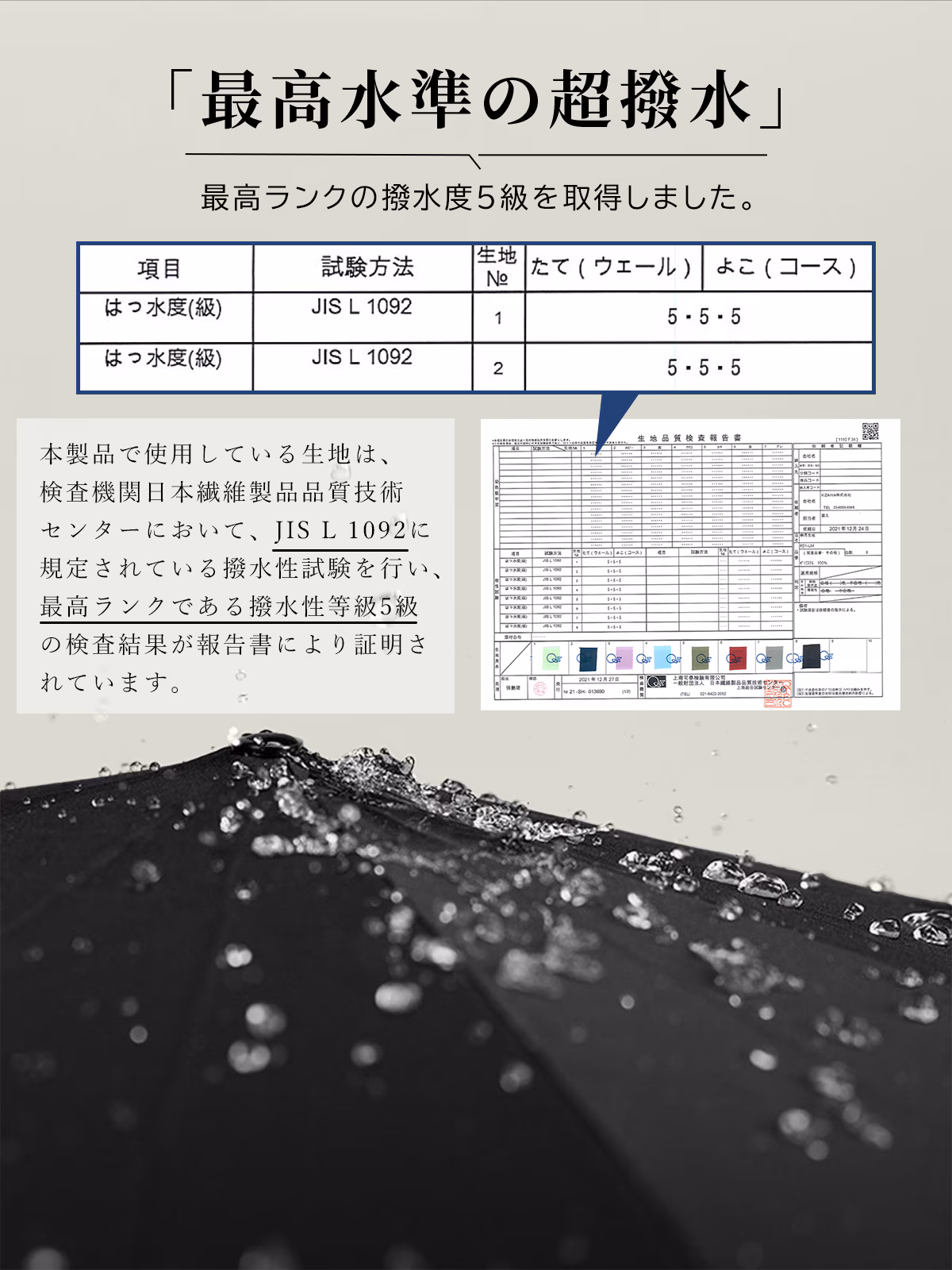 「日本原裝進口」KIZAWA抗強風自動傘‧日本專利8骨強結構 超潑水纖維 大傘面:圖片 9
