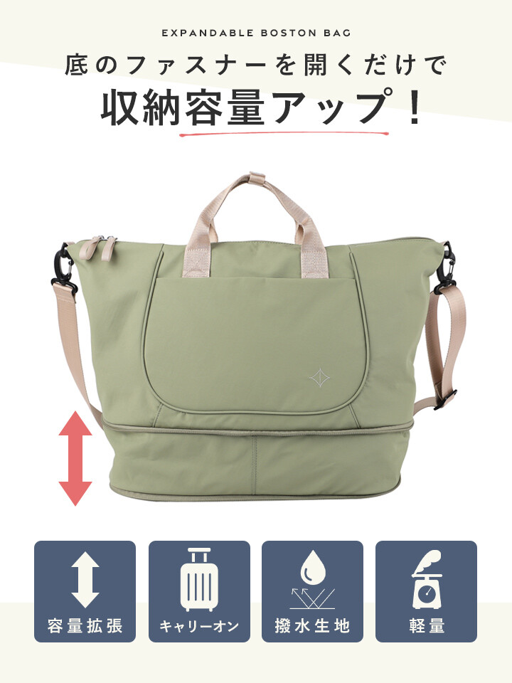「日本原裝進口」LIZDAYS®大容量防潑水波士頓包 3WAY 輕量 旅行袋 登機包:圖片 3